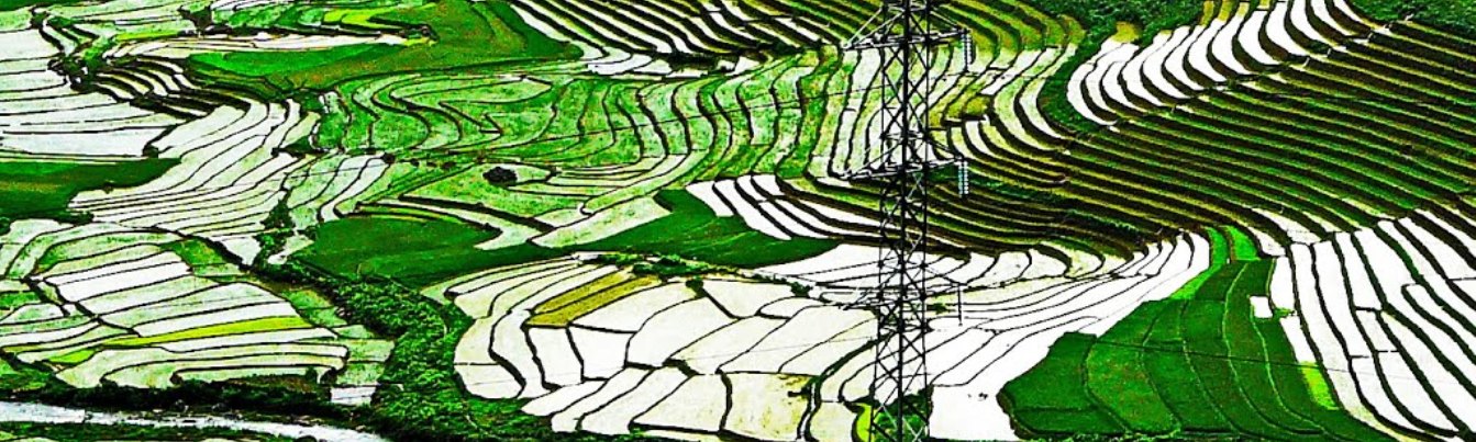 Atemberaubenden Reisterrassen in Than Uyen für eine Regenzeit