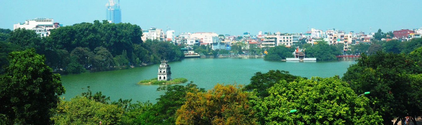 Überblick von dem Hoan Kiem See - dem Herzen von Hanoi