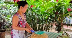 Kokosbonbons machen in Ben Tre