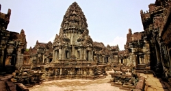 Innenseite des alten Khmer-Tempels Banteay Samre