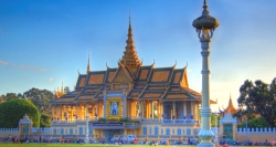 Der Königspalast von Kambodscha wurde im Jahr 1870 unter König Norodom eröffnet