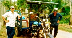 Xe loi, ein übliches Verkehrsmittel im Mekong-Delta