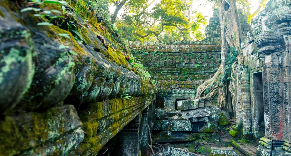 Eine Ecke des Innenbereiches von Tempelanlage Angkor Wat