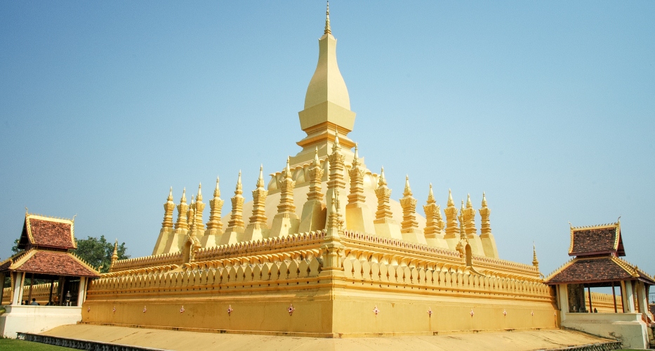 That Luang Stupa, das wichtigste Denkmal in Laos