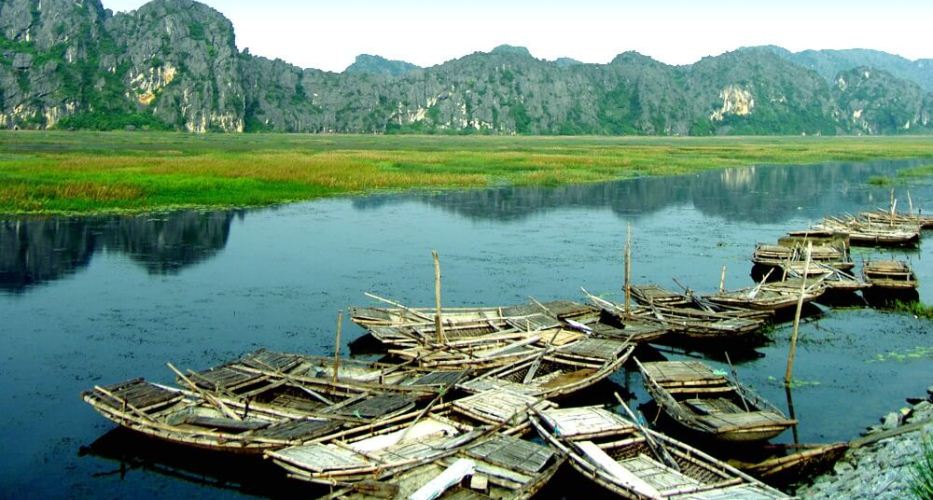 Am Pier des Naturschutzgebiets Van Long, Ninh Binh