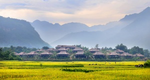 Die friedlichen Landschaft in Mai Chau