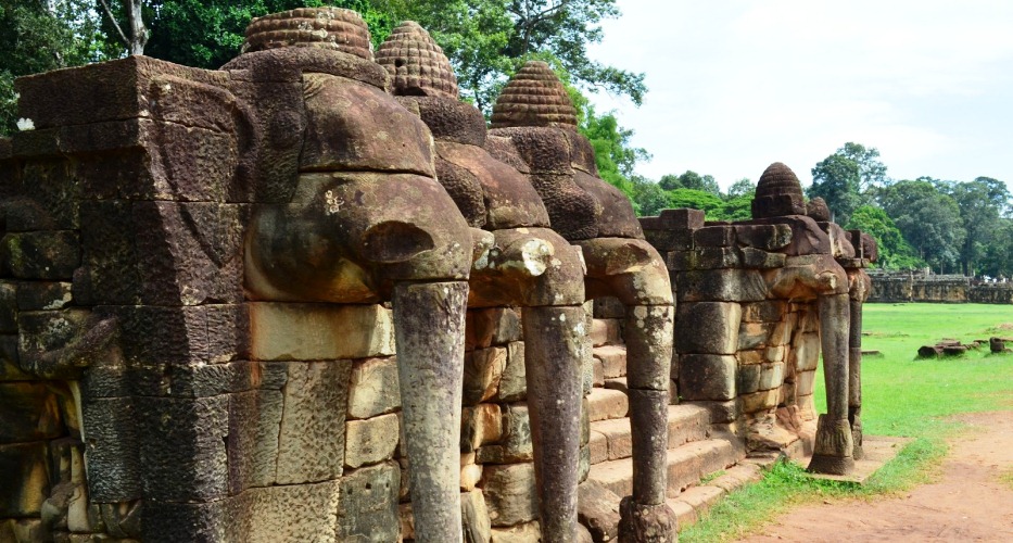 Elefantenterrasse in der großen Stadt Angkor Thom