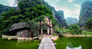 Die friedlichen Landschaft in Tam Coc