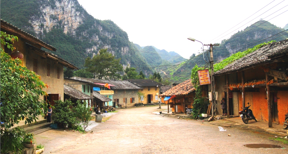 Im Dorf Pho Bang, Ha Giang, Vietnam