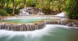 Beim wunderschönen Wasserfall Kuang Si, Laos