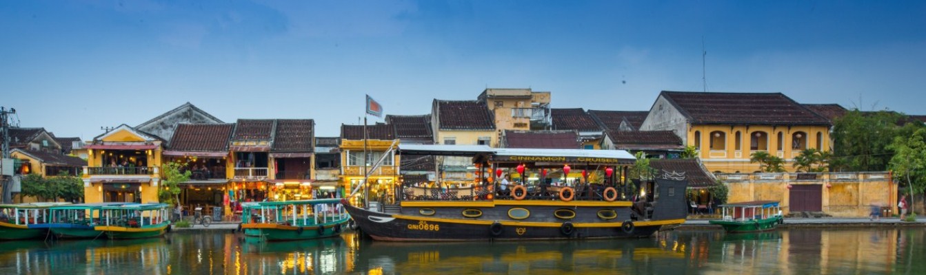 Bootsfahrt auf dem Fluss zum Kochlernen, Hoi An