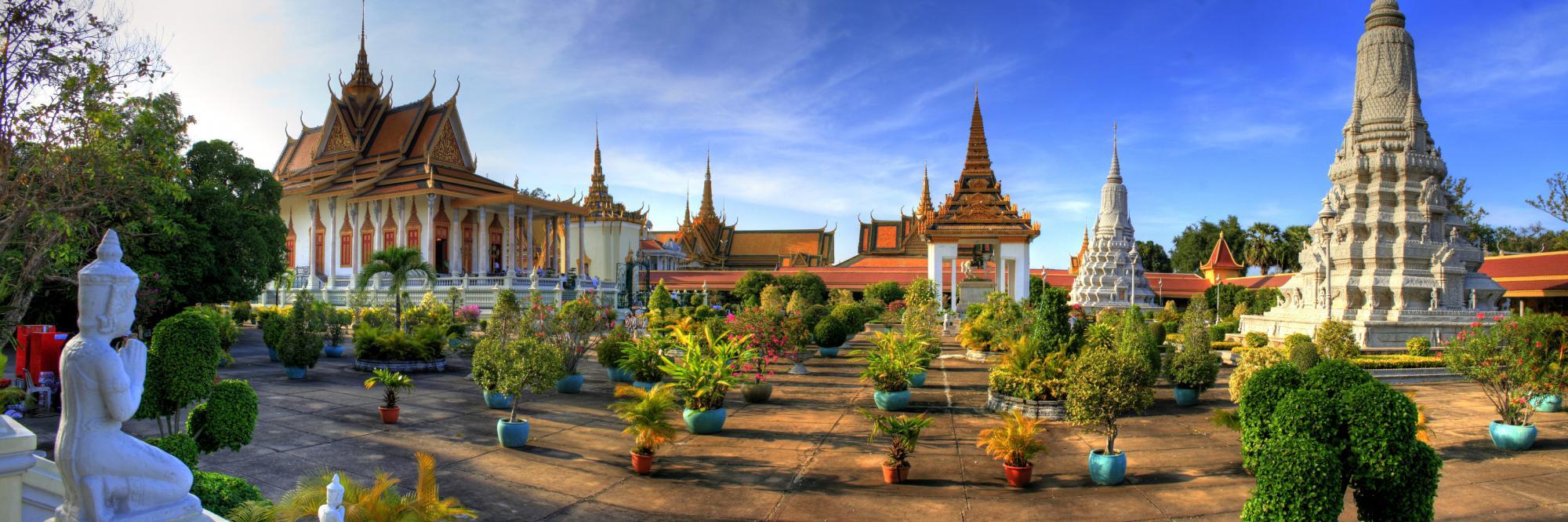 Der Innenbereich der Silberpagode von Phnom Penh, Kambodscha