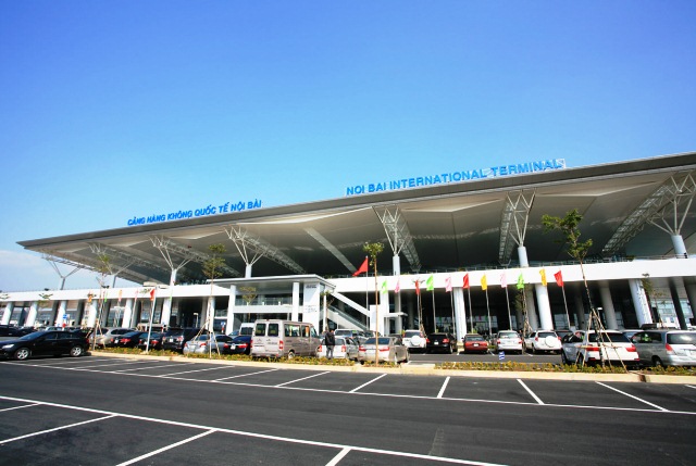 Am internationalen Terminal des Flughafens Noi Bai, Hanoi