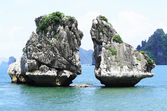 Trong Mai Inselchen gilt als das Symbol von Halong Bucht, Vietnam