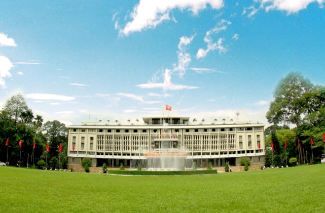 Auf dem Palast der Wiedervereinigung in Ho-Chi-Minh-Stadt, Vietnam